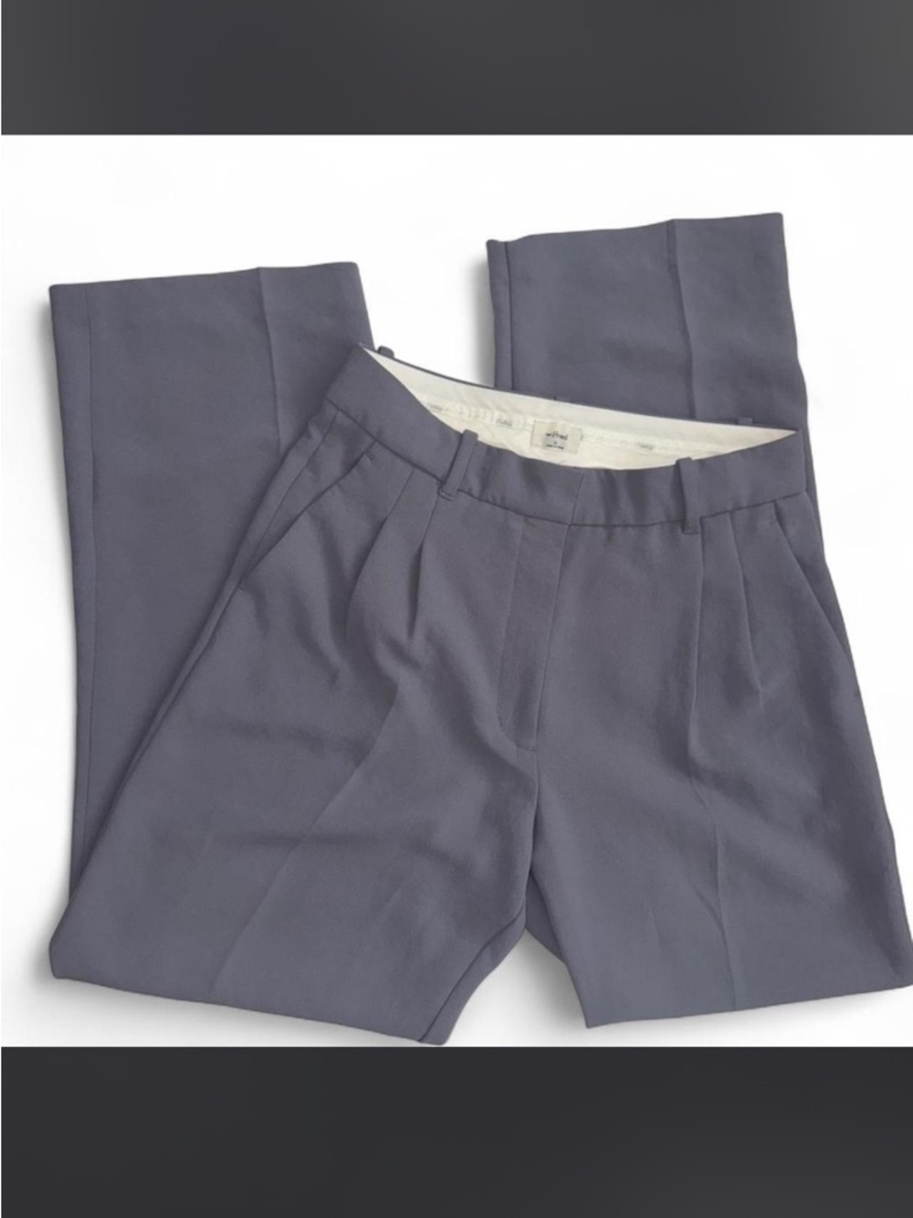 Wilfred Light Gray High-Waist Wide-Leg Trousers - Picture 2 of 5